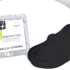 Bella + Canvas Cloth Face Coverings, Black, Pack o